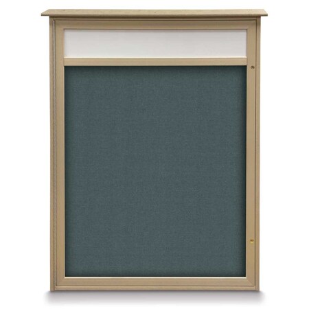 United Visual Products Double Door Enclosed Indoor Letterboard UV1142H-BLACK-WHITE